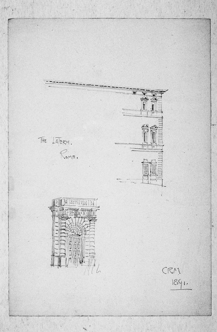O Latrão, Roma, 1891 de Charles Rennie Mackintosh