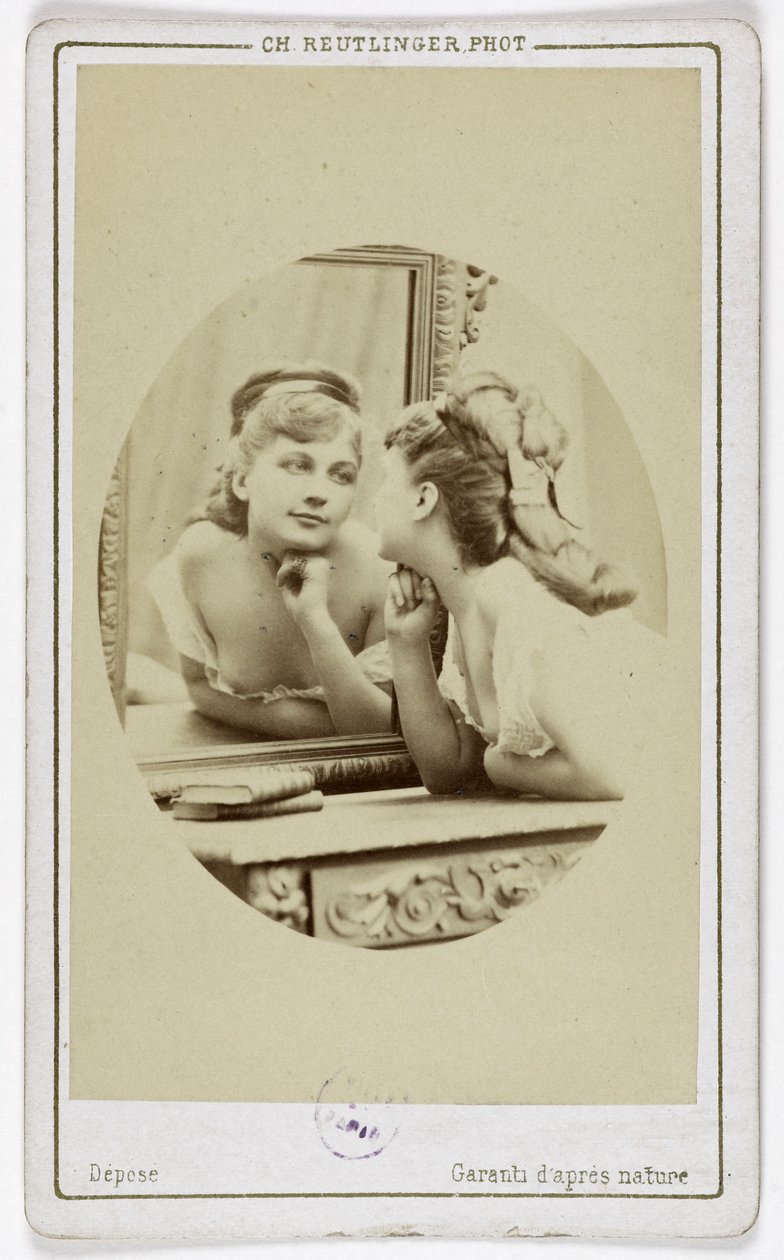 Retrato da atriz Henriette Victoire Drouard (1851-1923). de Charles Reutlinger
