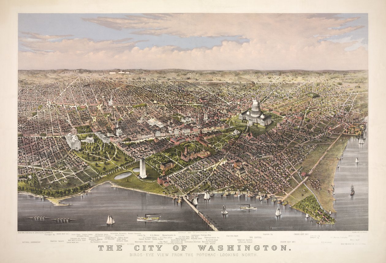 A cidade de Washington, pub. 1876 de Charles Richard Parsons