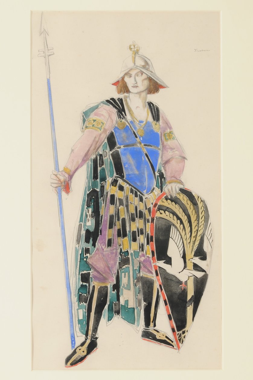 Figurino para Tristan, 1920 (wc no papel) de Charles Ricketts