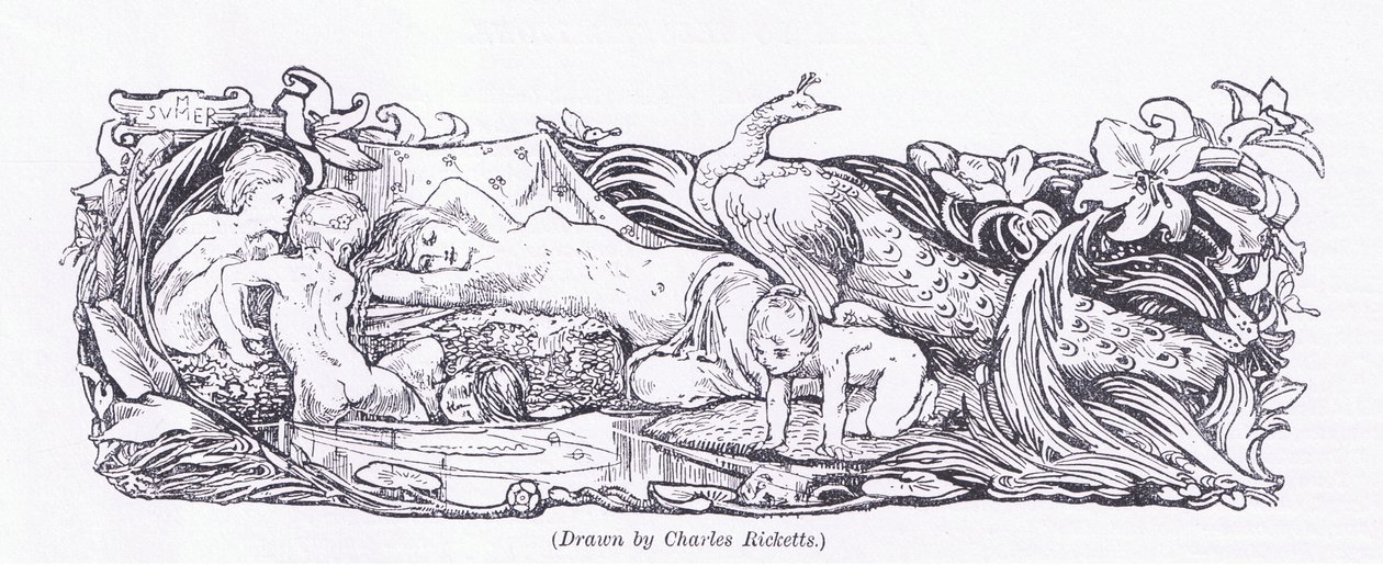 Verão, da revista de arte de 1893, Cassell and Company, 1893 de Charles Ricketts