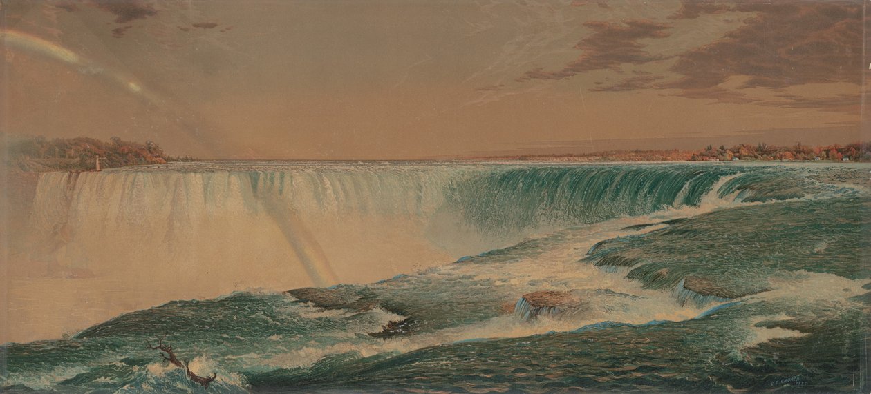 A Grande Queda, Niagara de Charles Risdon, after Frederick Edwin Church