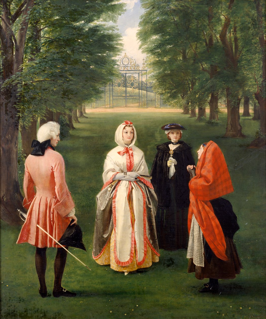 Jeanie Deans implorando com a Rainha Carolina na presença do Duque de Argyll e da Senhora Suffolk (óleo sobre tela) de Charles Robert Leslie