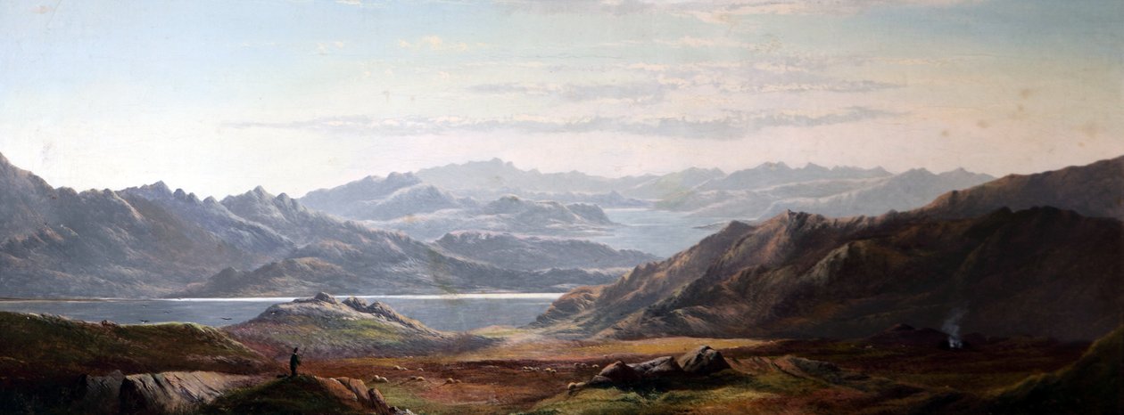 Cena da montanha, País de Gales  de Charles Robert Leslie