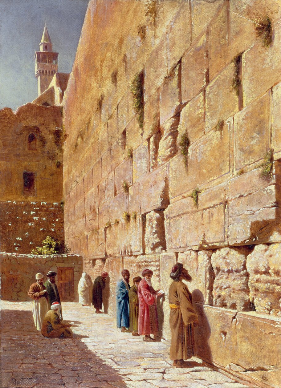 No Muro das Lamentações, 1873 de Charles Robertson