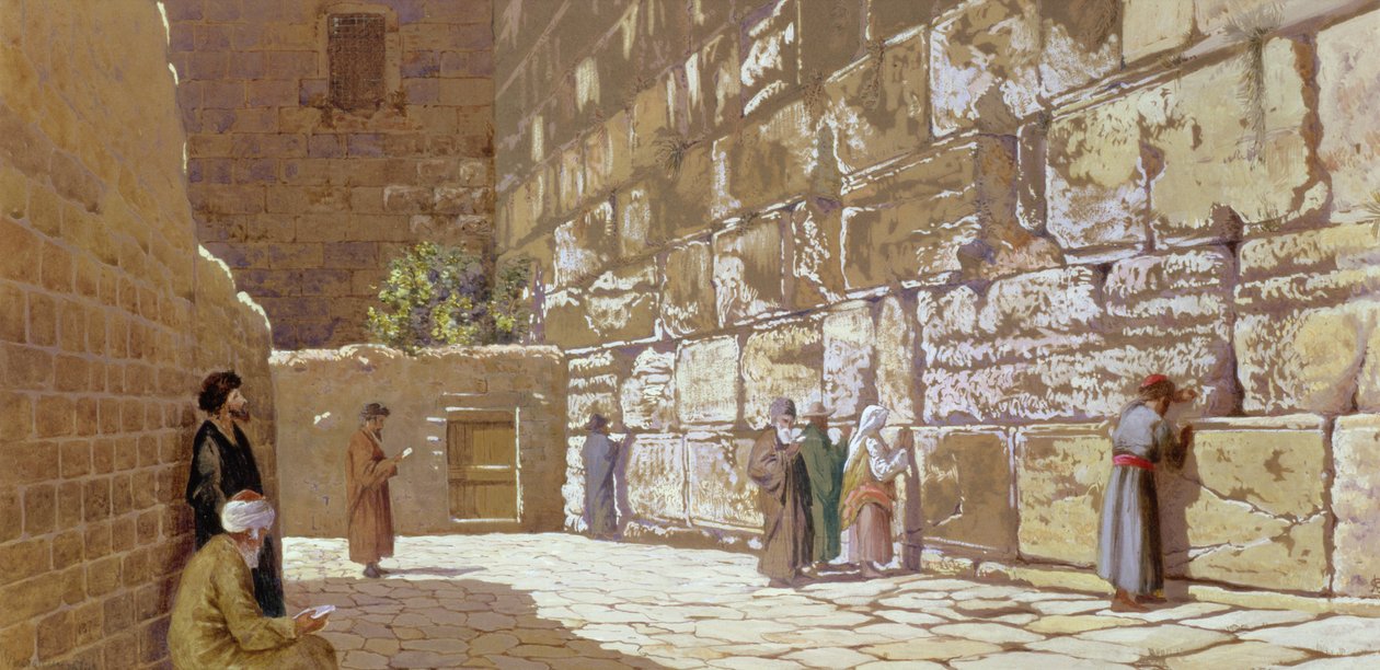 O Muro das Lamentações, em Jerusalém, 1872 de Charles Robertson