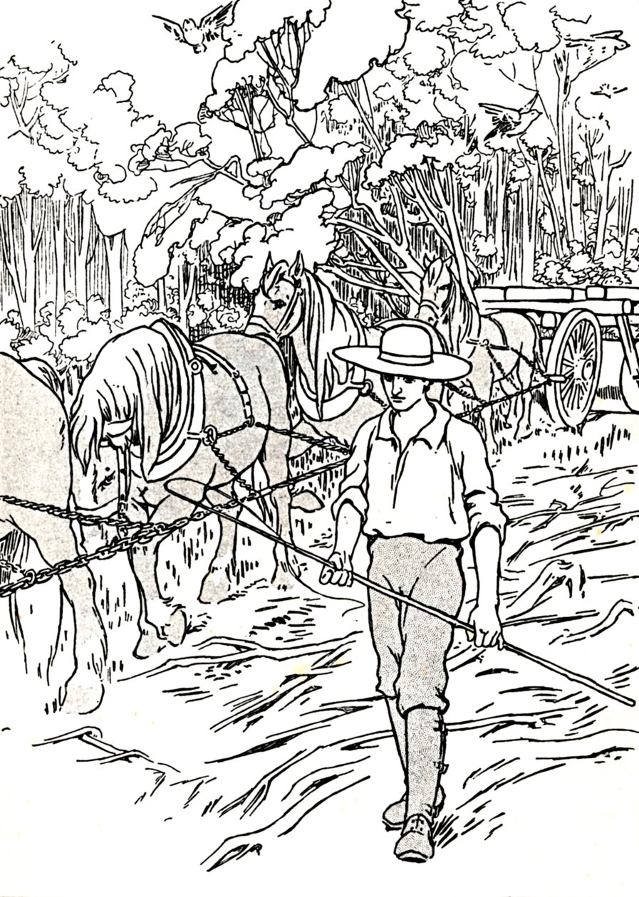 Um Colono Limpando Sua Terra, 1912 de Charles Robinson