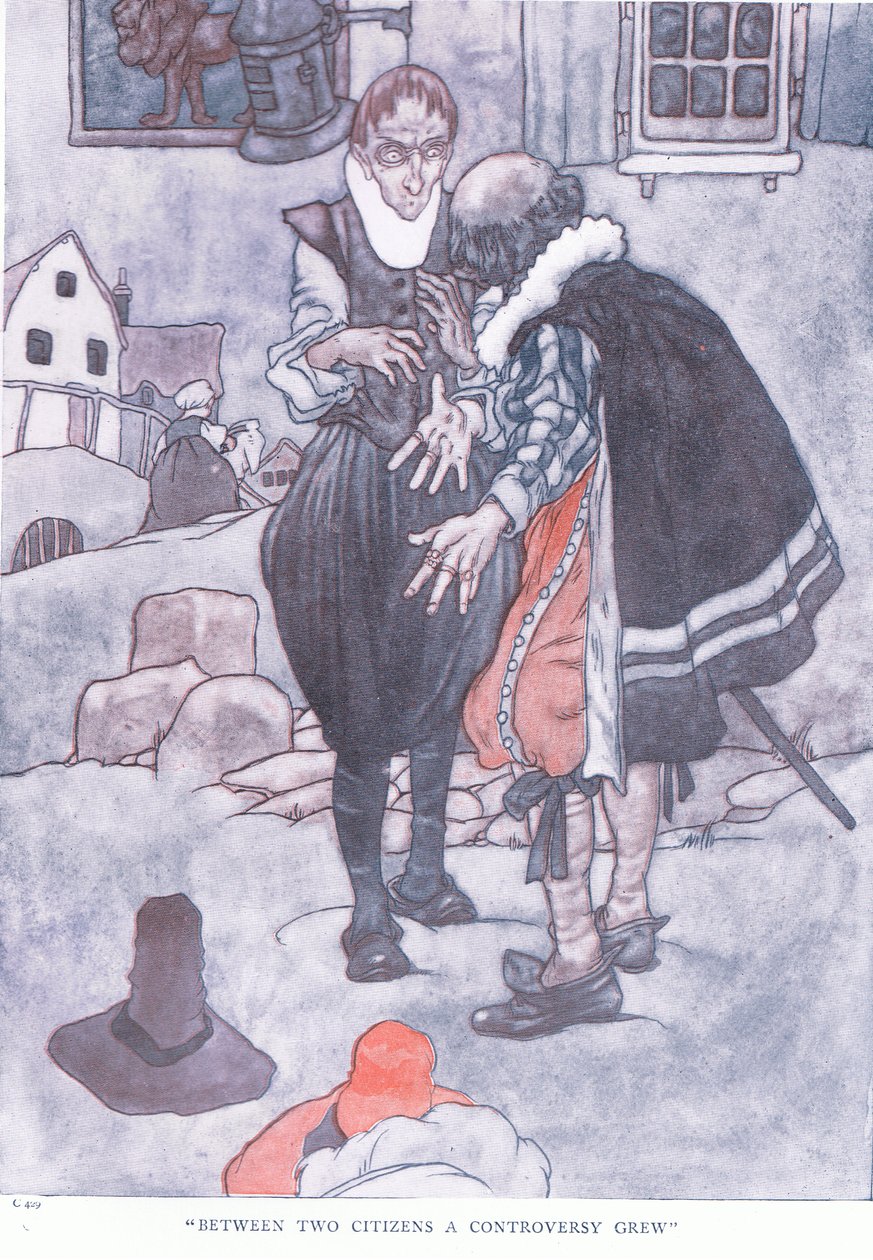 Entre os dois cidadãos uma controvérsia cresceu, década de 1930 de Charles Robinson
