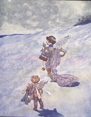 Anjos de Natal com Brinquedos de Charles Robinson