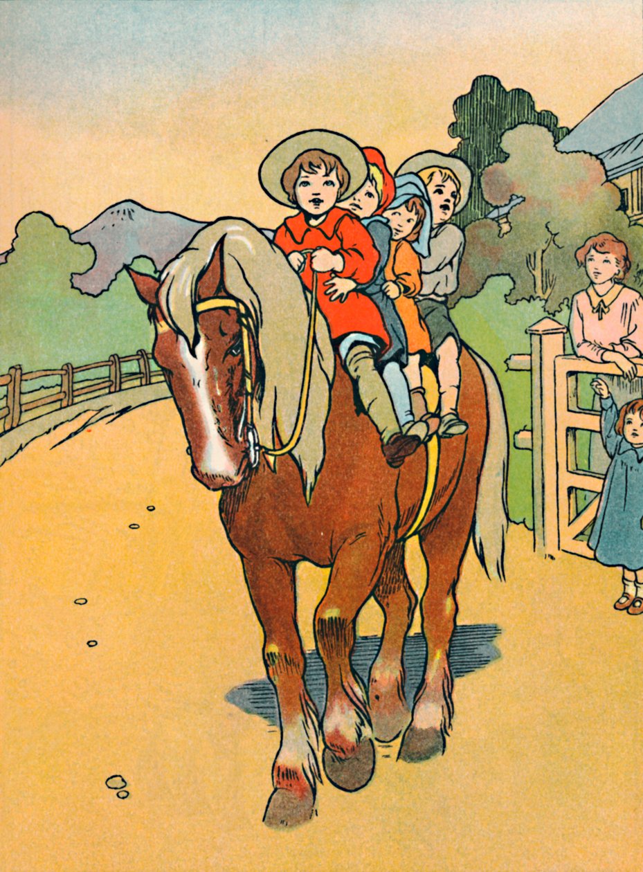 Indo para a escola na Nova Zelândia, 1912 de Charles Robinson