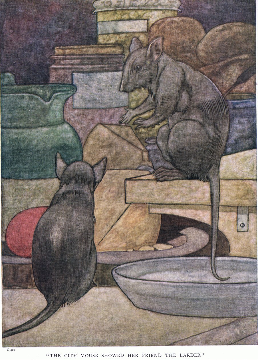 O rato da cidade mostrou a sua amiga a despensa, de 1930 de Charles Robinson