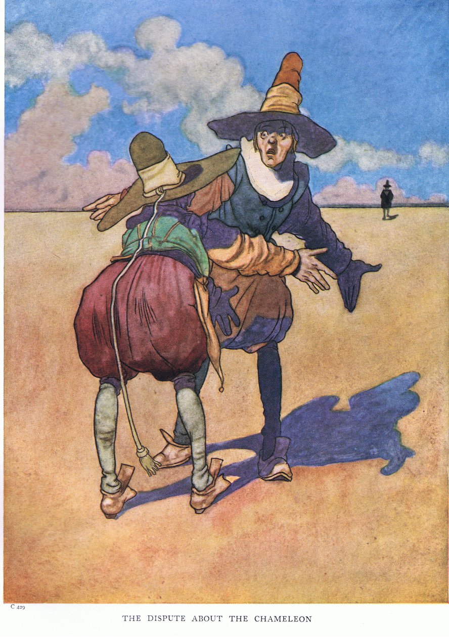 A disputa sobre o camaleão, década de 1930 de Charles Robinson