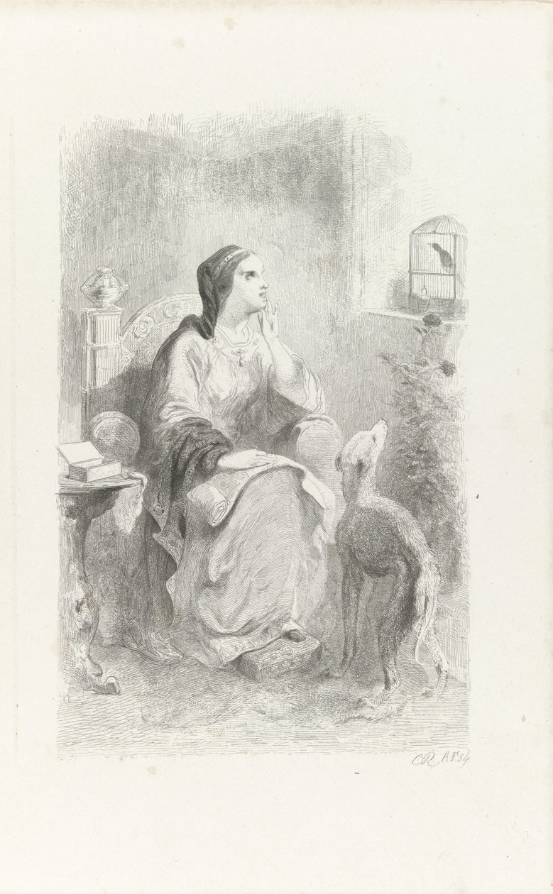 Helene olha através de uma janela de Charles Rochussen