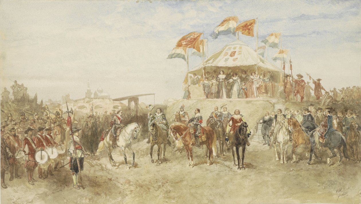 A partida da guarnição espanhola de Den Bosch após a rendição a Frederik Hendrik em 1629 de Charles Rochussen