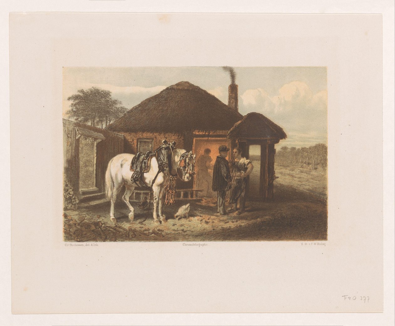 Farrier em conversa com homem de Charles Rochussen
