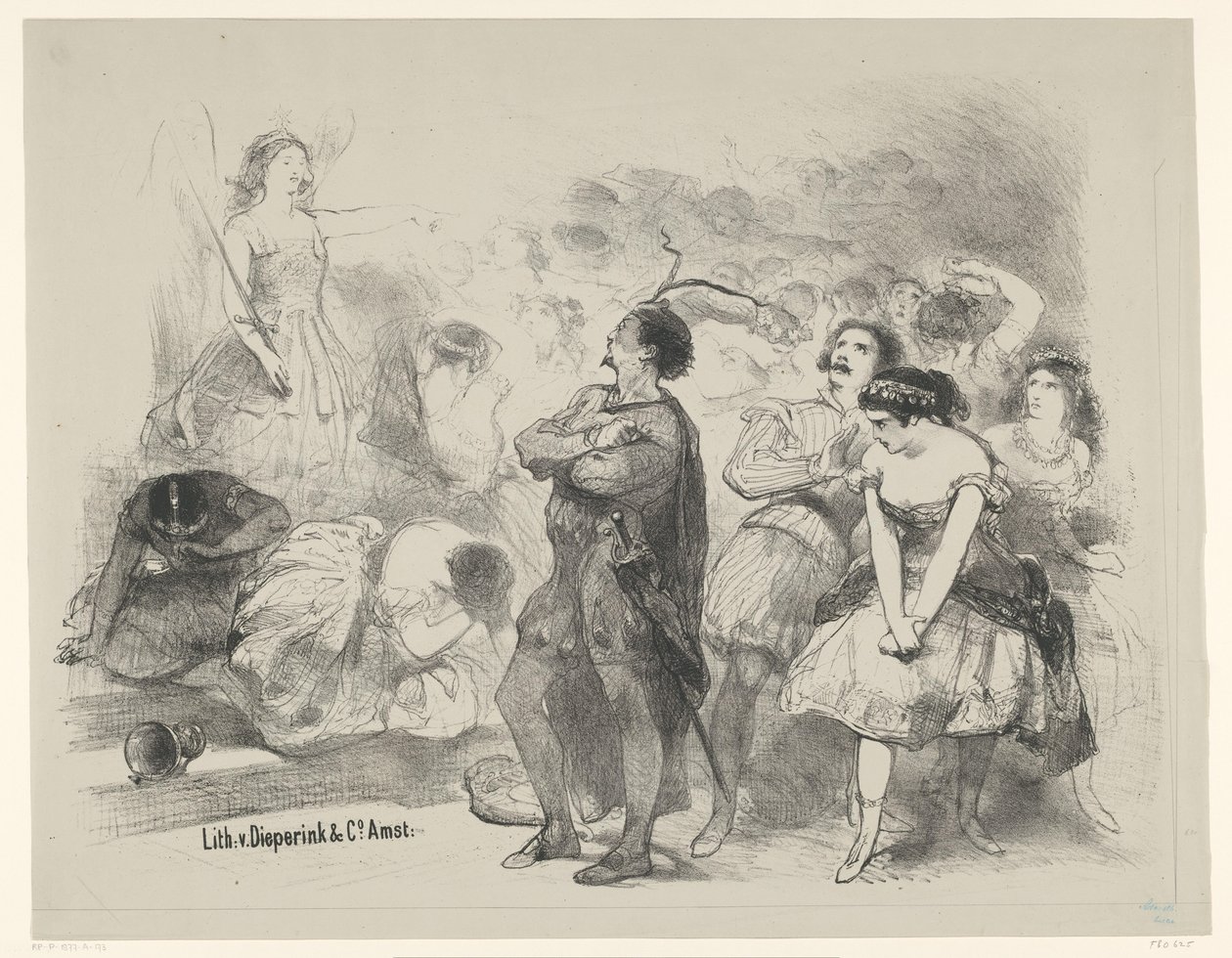 Cena do ballet Astaroth
Anúncios de ballets e peças de teatro no Teatro da Cidade de Amesterdão (título da série) de Charles Rochussen