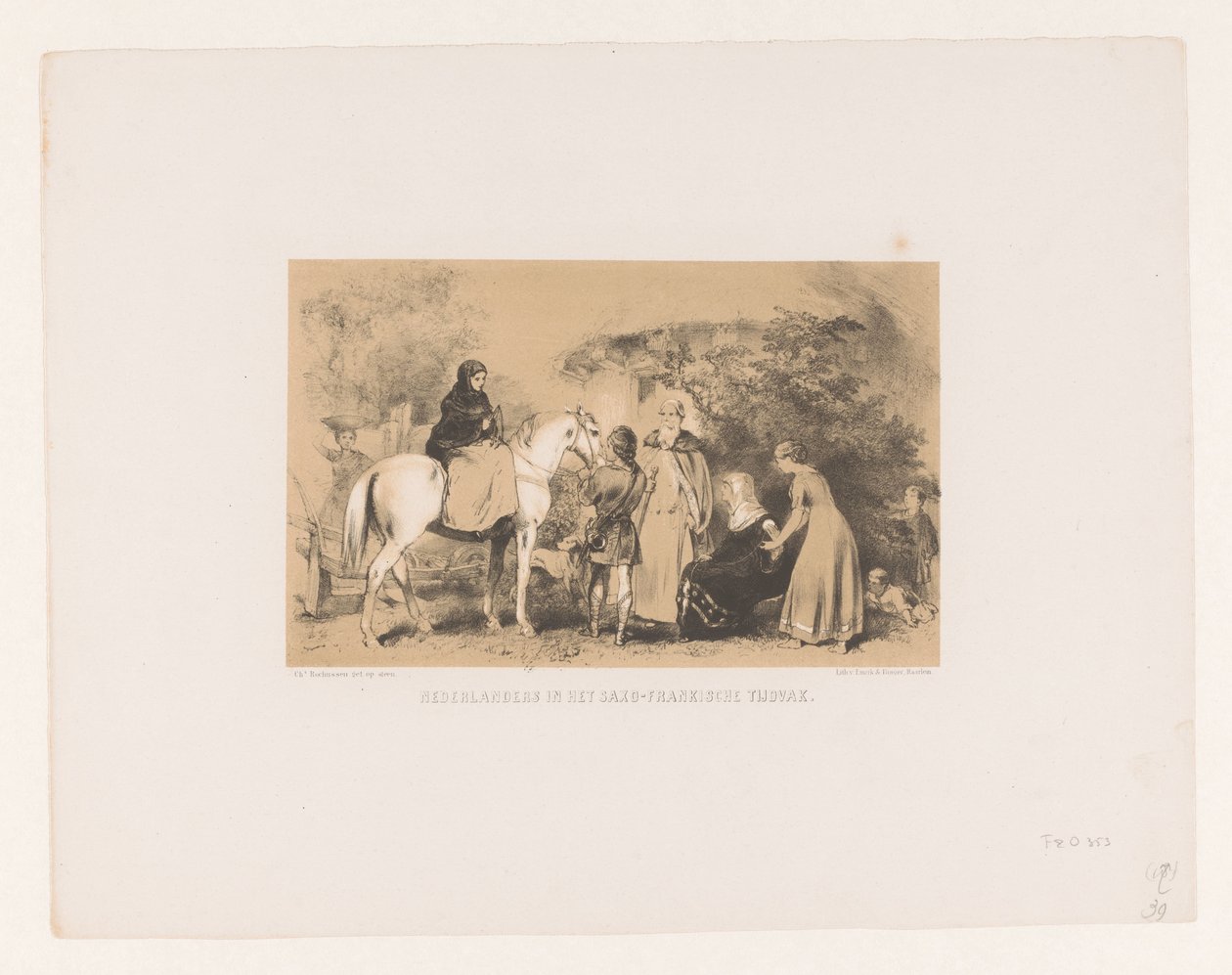 Mulher a cavalo
Holandeses na era Saxo-Frankish (título sobre o objecto) de Charles Rochussen