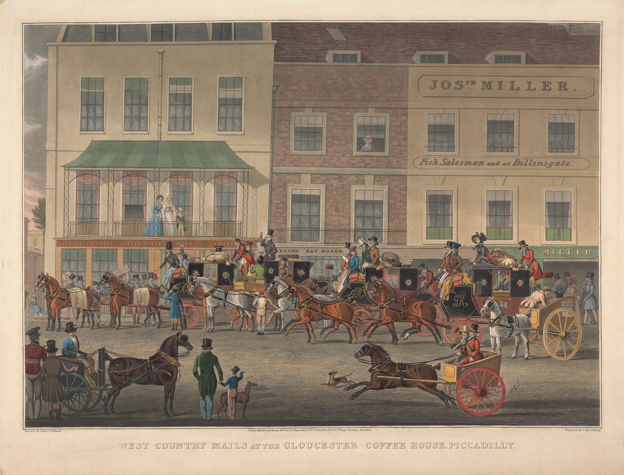 West Country Mails no Gloucester Coffee House, Piccadilly de Charles Rosenberg