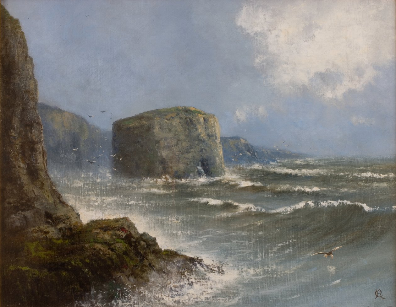 Marsden Rock (óleo a bordo) de Charles Rutherford