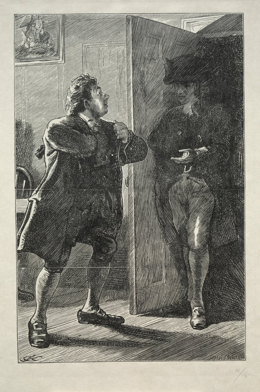 Um feriado de atores, 1867. de Charles Samuel Keene