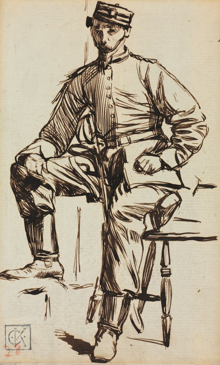 Charles Keene como voluntário de Charles Samuel Keene