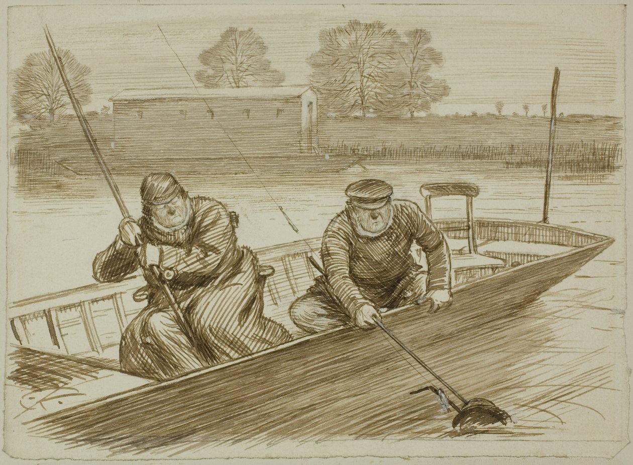 Cena de pesca de Charles Samuel Keene