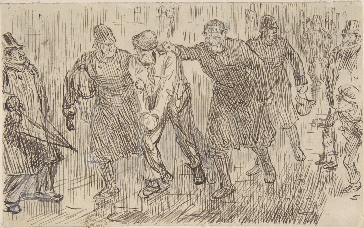Pensamento feliz para Punch, 16 de dezembro de 1876, 1876. de Charles Samuel Keene