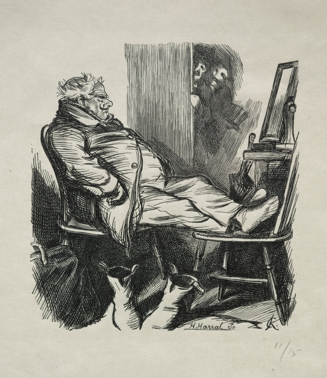Como eu perdi meus bigodes, 1866. de Charles Samuel Keene