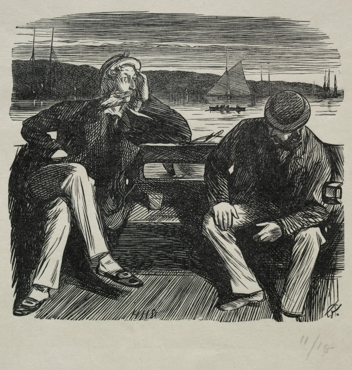 Lady Nelly - a namoradeira, 1869. de Charles Samuel Keene