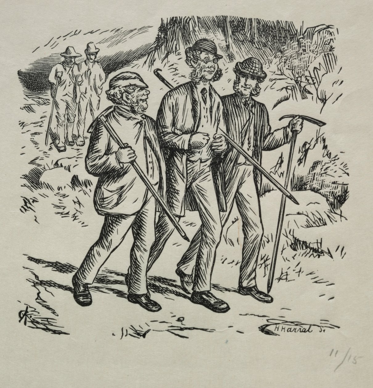 Os Três Nomes, 1869. de Charles Samuel Keene