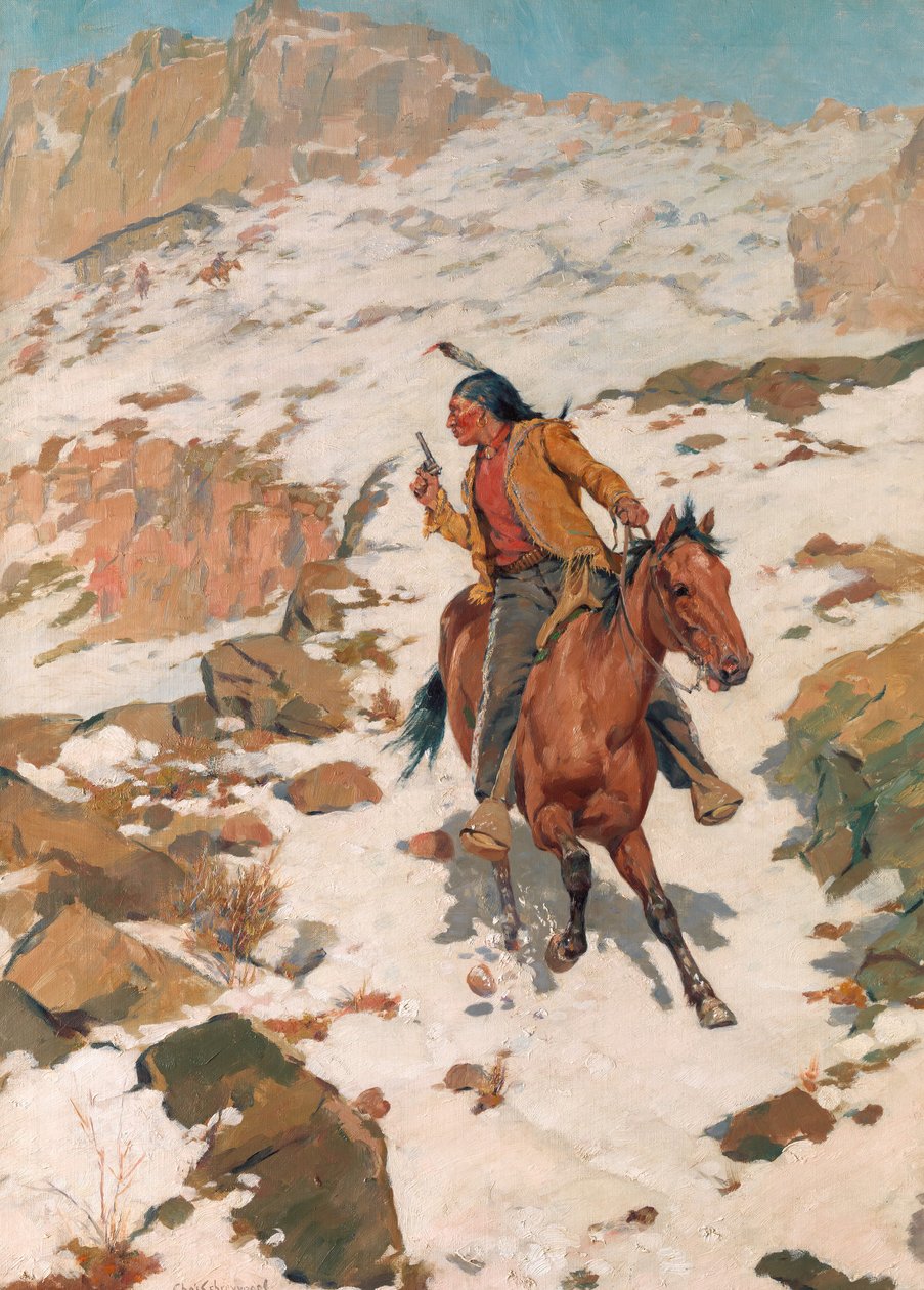 Em perseguição a quente, depois de 1900. de Charles Schreyvogel