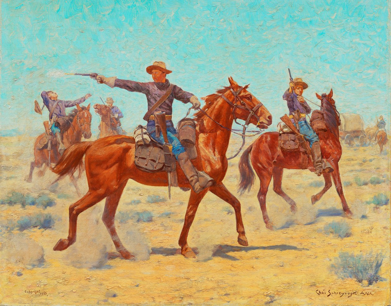 A Guarda Traseira, 1907 de Charles Schreyvogel