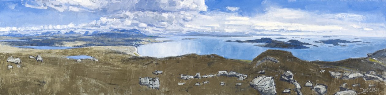 Achiltibuie Panorama, 2011 (óleo sobre tela) de Charles Simpson