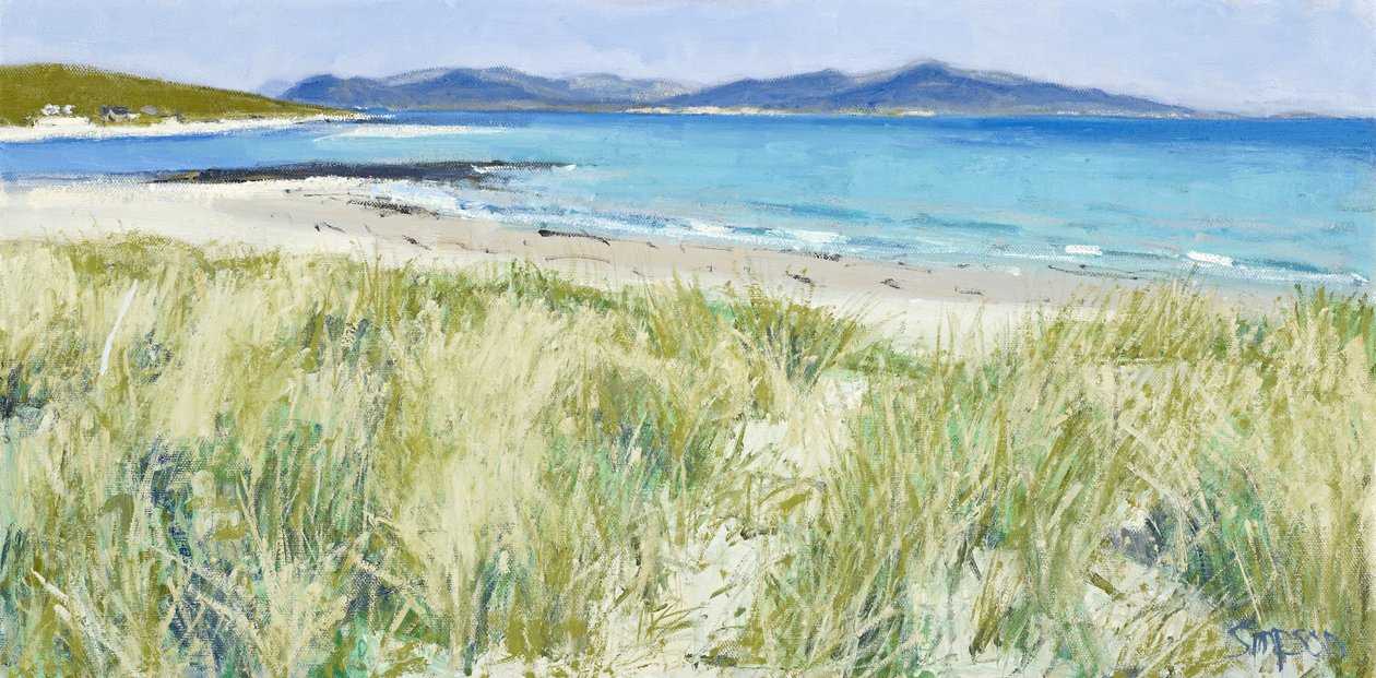 Ervas da praia, Berneray, 2011 (óleo sobre tela) de Charles Simpson