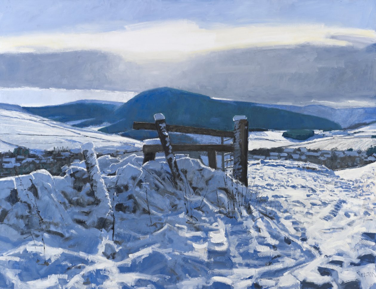 Borders Snow, 2012 (óleo sobre tela) de Charles Simpson