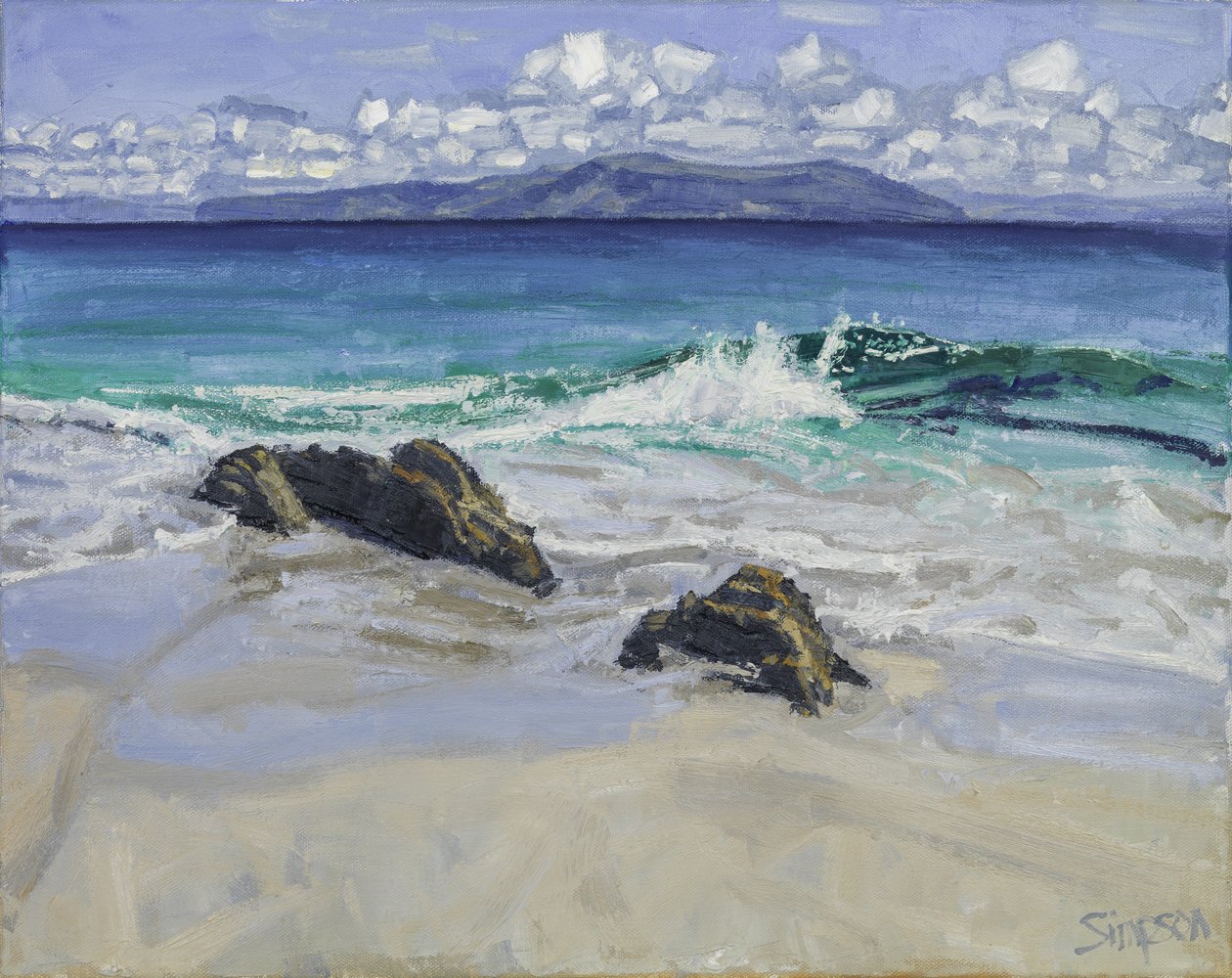 Breaking Wave, 2016 (óleo sobre tela) de Charles Simpson