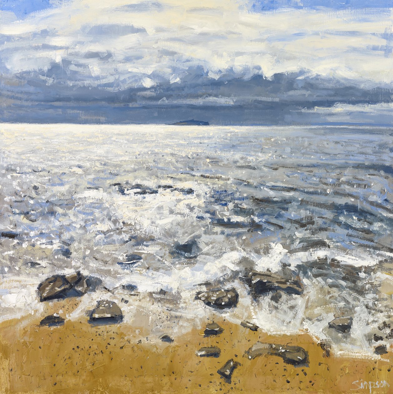 Crail Shore, 2015 (óleo sobre tela) de Charles Simpson