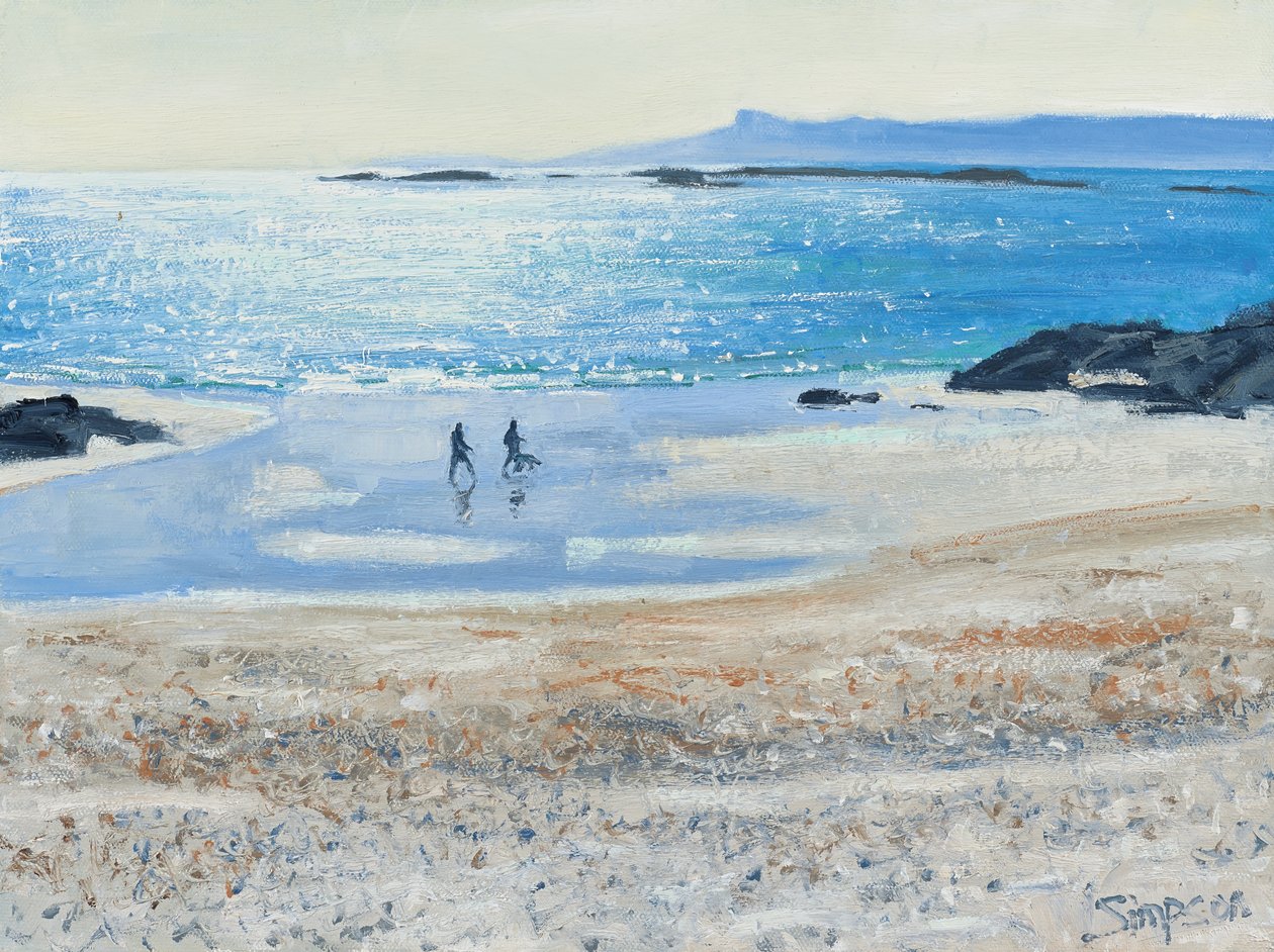Atravessar a praia, 2014 (óleo sobre tela) de Charles Simpson