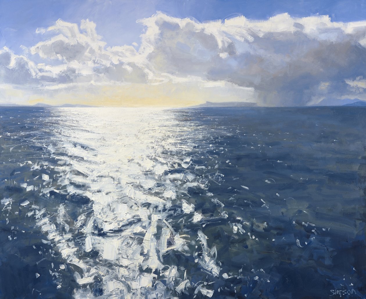 Atravessar o mar, 2015 (óleo sobre tela) de Charles Simpson
