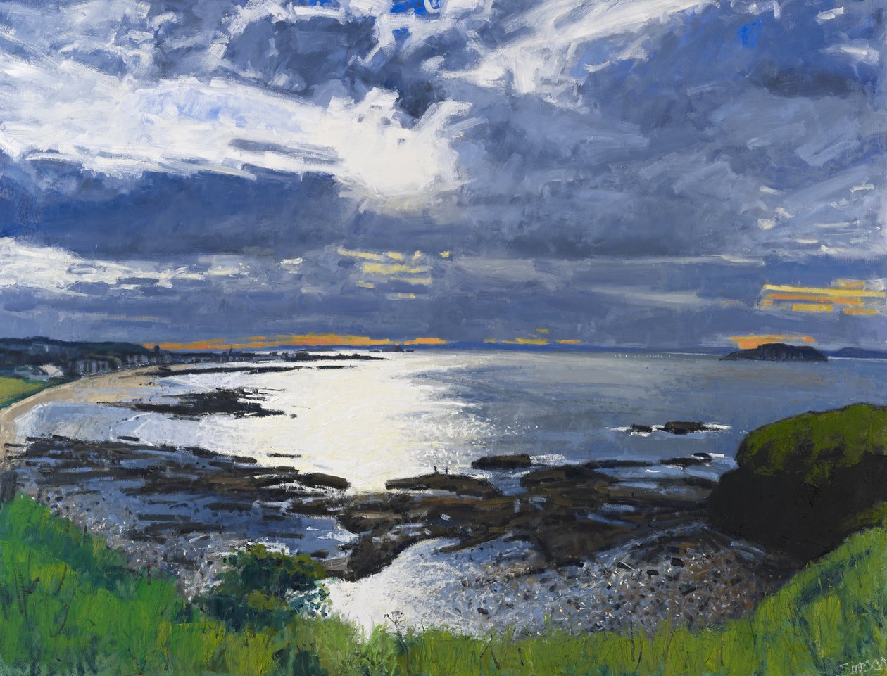 Noite, North Berwick, 2012 (óleo sobre tela) de Charles Simpson