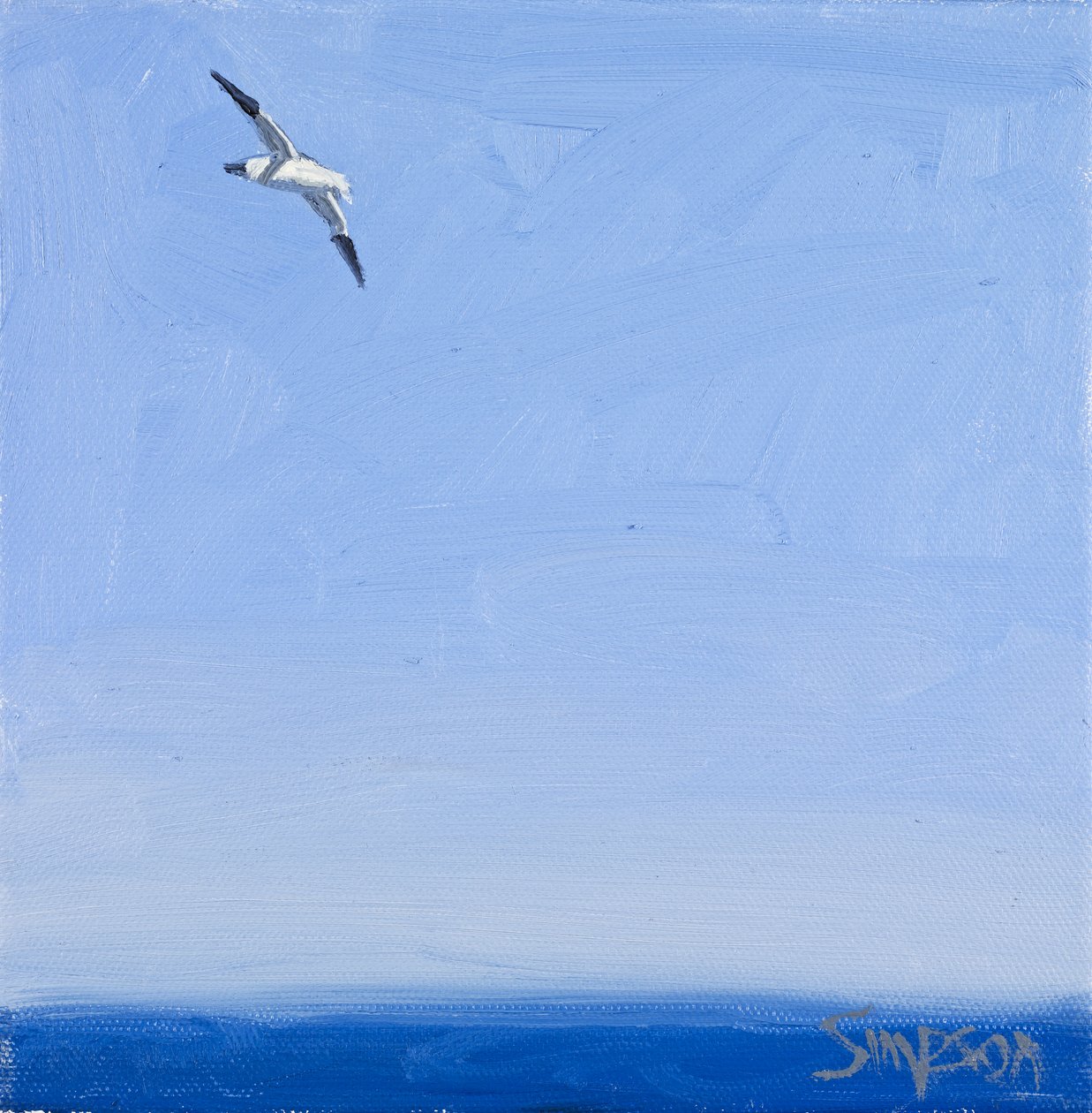 Gannet, 2010 (óleo sobre tela) de Charles Simpson