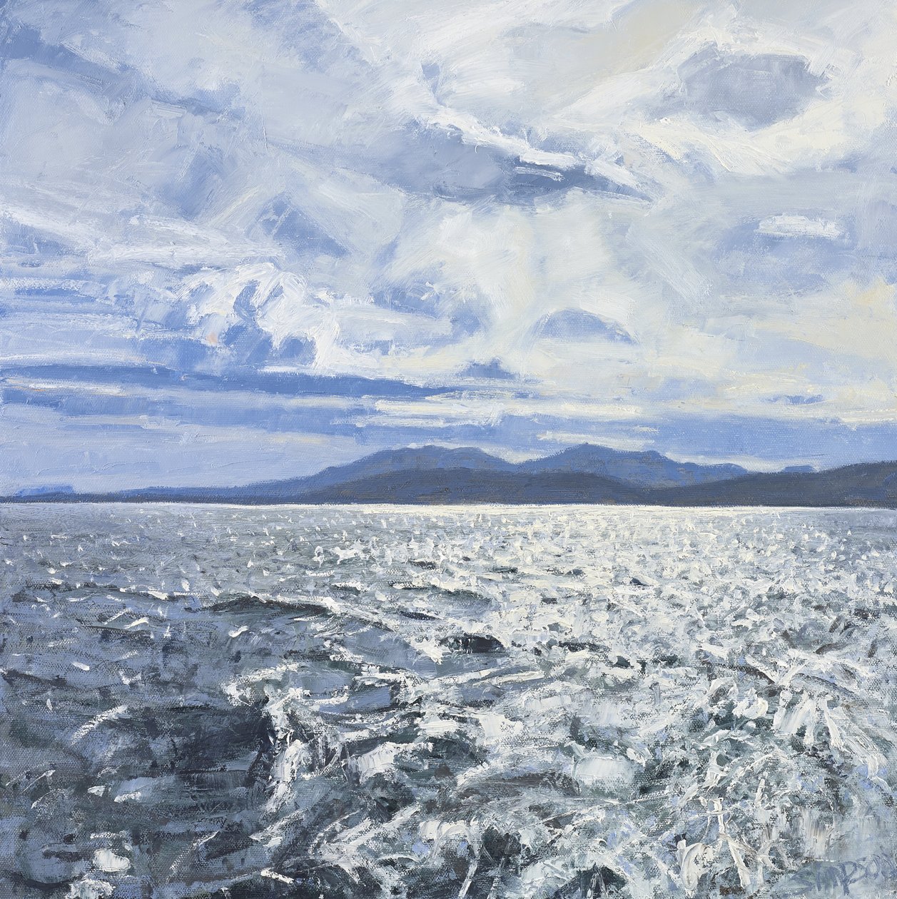 Saindo da Barra, 2013 (óleo sobre tela) de Charles Simpson