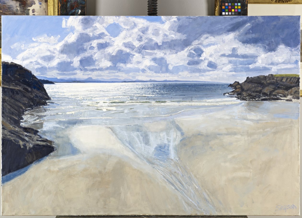 Sul, Achiltibuie Distante, 2011 (óleo sobre tela) de Charles Simpson