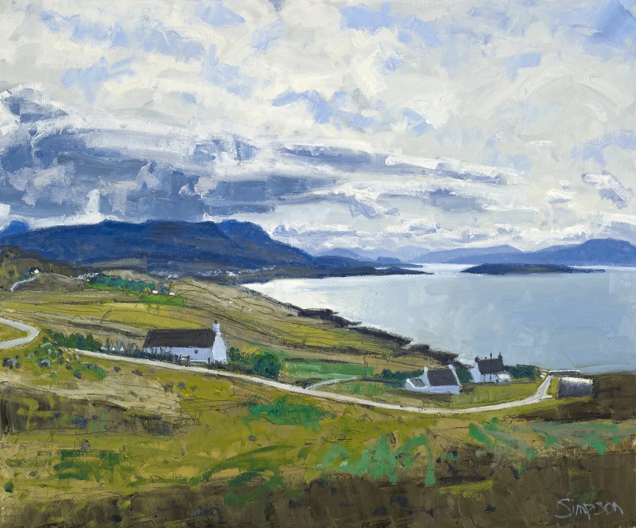 Towards Ben Mor Coigach, 2011 (óleo sobre tela) de Charles Simpson