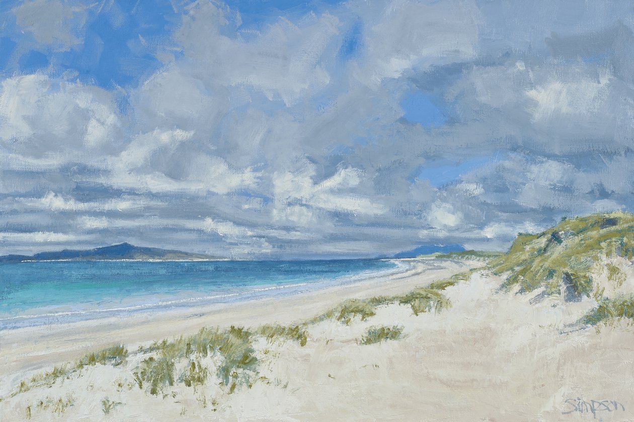 West Beach, Berneray, 2013 (óleo sobre tela) de Charles Simpson