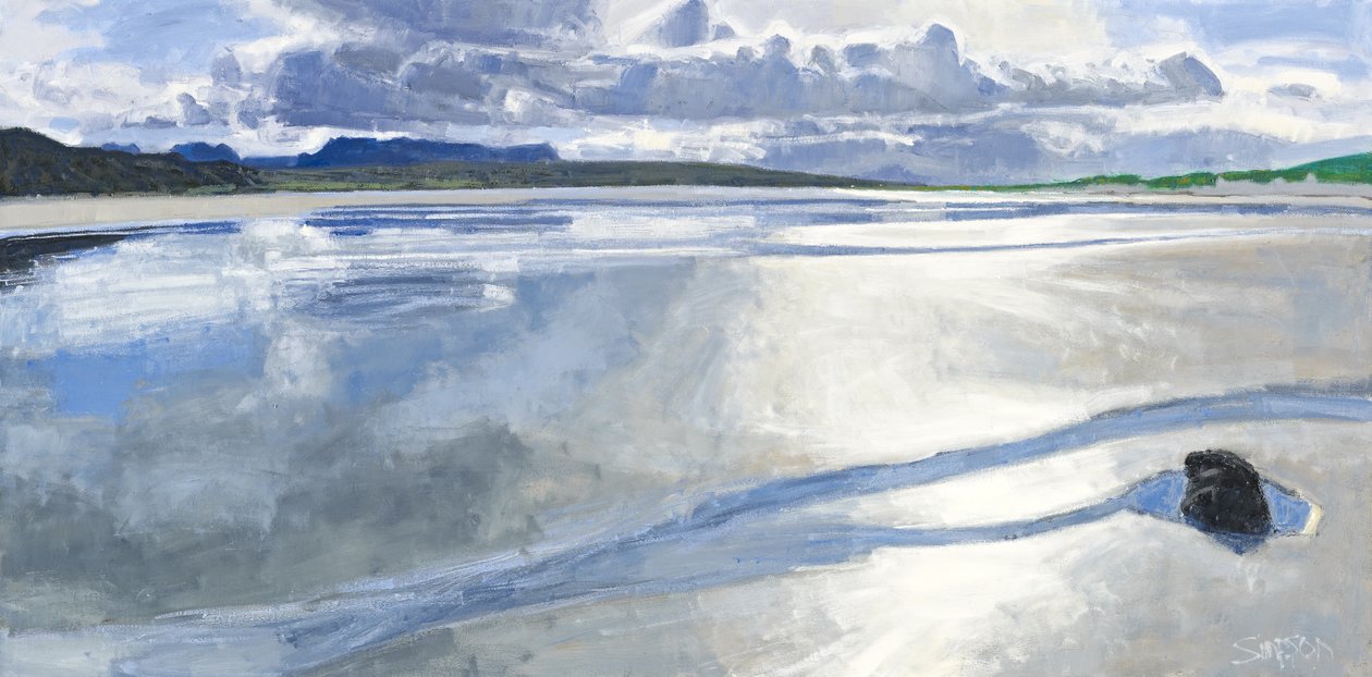 Areias húmidas, Achnahaird, 2011 (óleo sobre tela) de Charles Simpson