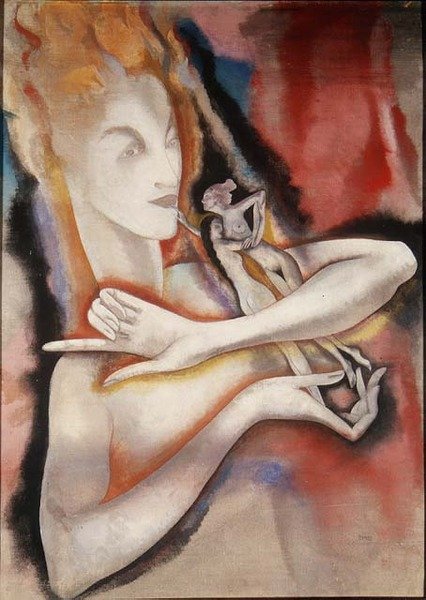 Proteção Espiritual, c.1926-28 (tempera sobre tela) de Charles Sims
