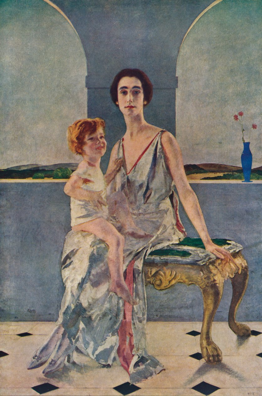 A condessa de Rocksavage e seu filho, 1922 1935 de Charles Sims