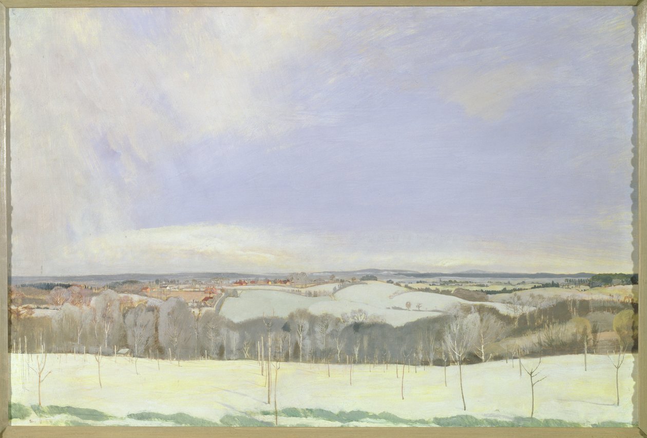 The Weald Winter, (têmpera no painel) de Charles Sims