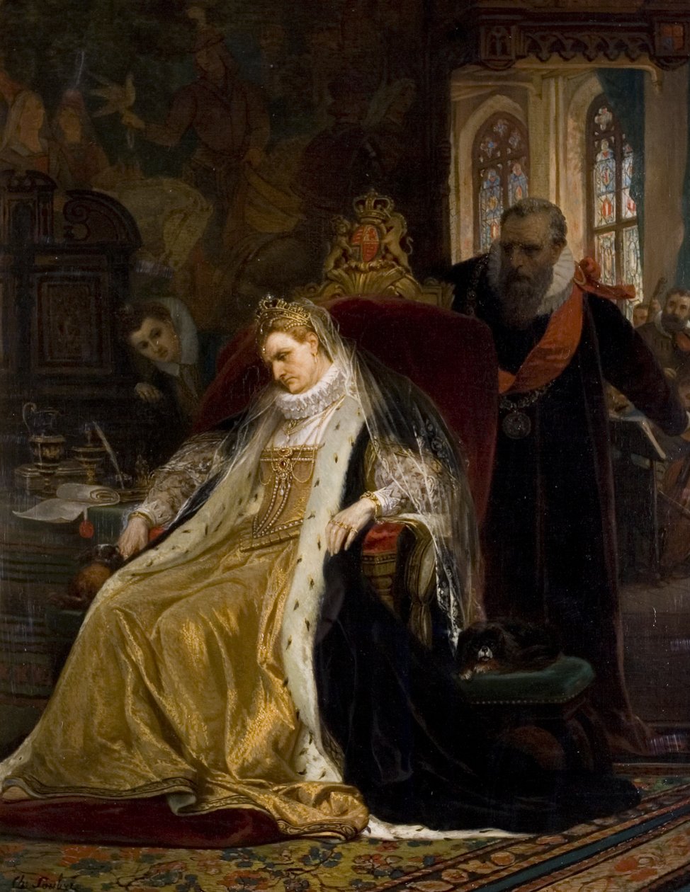 Uma Elizabeth perturbada, final do século XIX de Charles Soubre